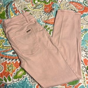 White House Black Market skinny ankle high rise pink jeans size 2